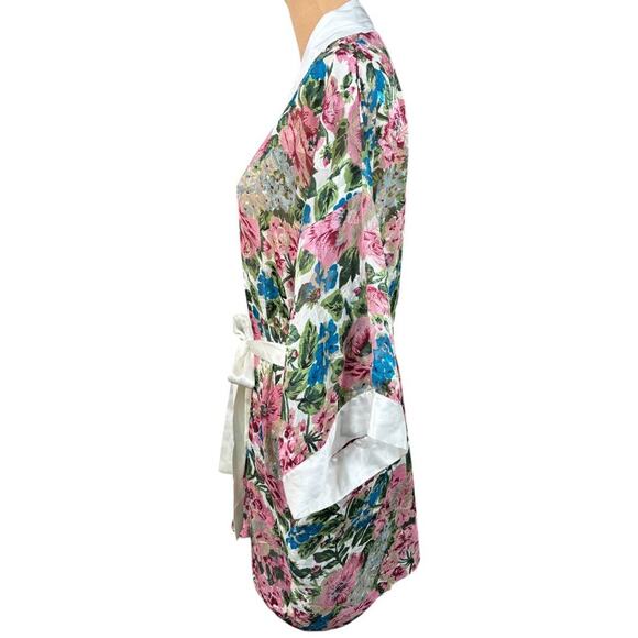 Vintage Gold Label Victoria's Secret Floral Robe One Size Elegant Feminine - Picture 7 of 14